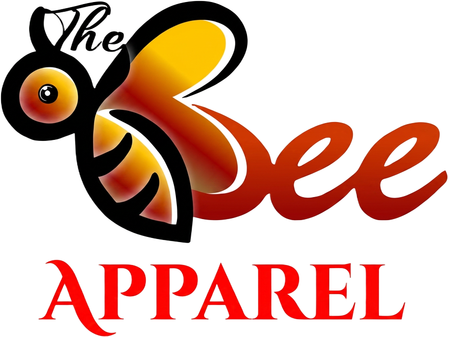 The Bee Apparel logo: a bee forming the letter B in the word Bee above the word Apparel